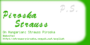 piroska strauss business card